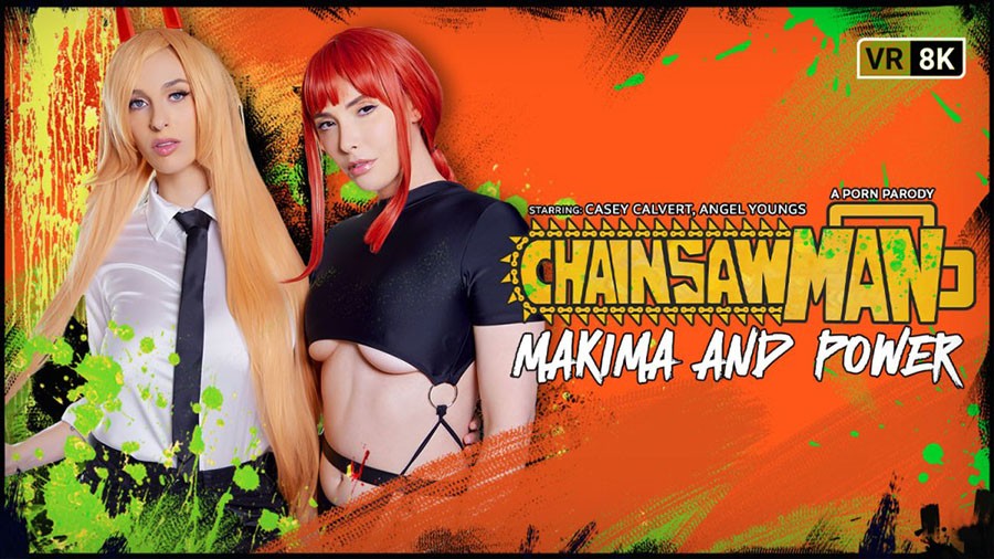 Angel Young with Casey Calvert in Chainsaw Man: Makima and Power (A Porn Parody) by VRConk