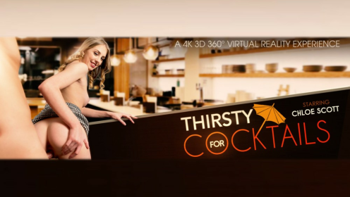 Chloe Scott in Sexy Bartender VR Action