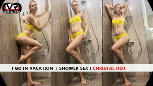 Christal Hot Steamy Shower Sex on Vacation