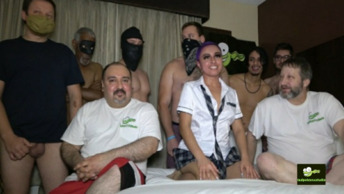 Amanda Angel School Girl Gangbang with Creampie