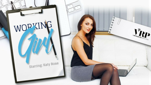 Katy Rose in Hot Office Solo Action