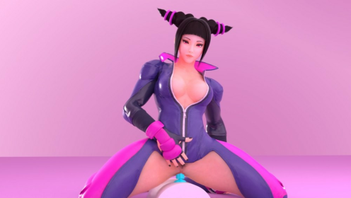 Juri Han Street Fighter 4K Dildo Play Parody
