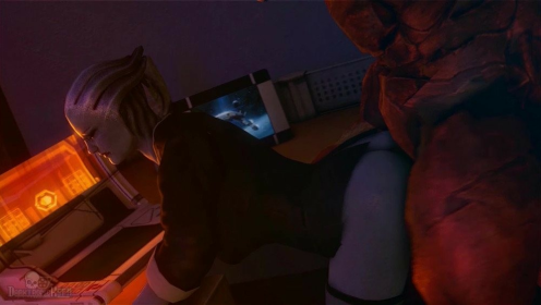 Mass Effect Liara: Sexy Secretary Parody