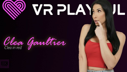 Clea Gaultier in Red: Seductive VR Passion