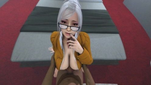 Meiko Shiraki Titty Fuck VR Hentai Parody