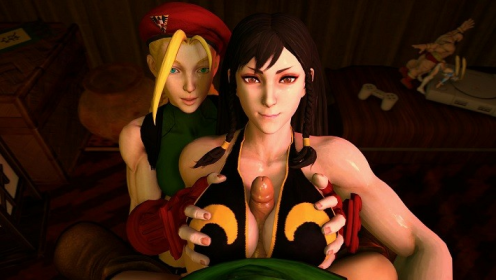 Street Fighter XXX Parody: Cammy & Chun Li Action